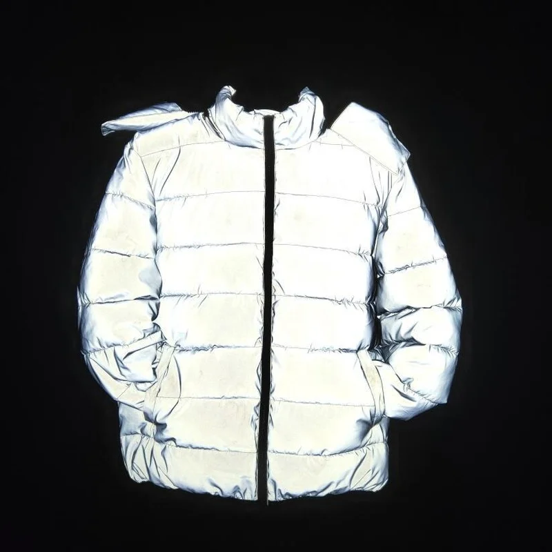Winter New Men Women Cotton Clothes Thickened Warm Reflective Cotton Clothes Fashion Night Light Men Clothing