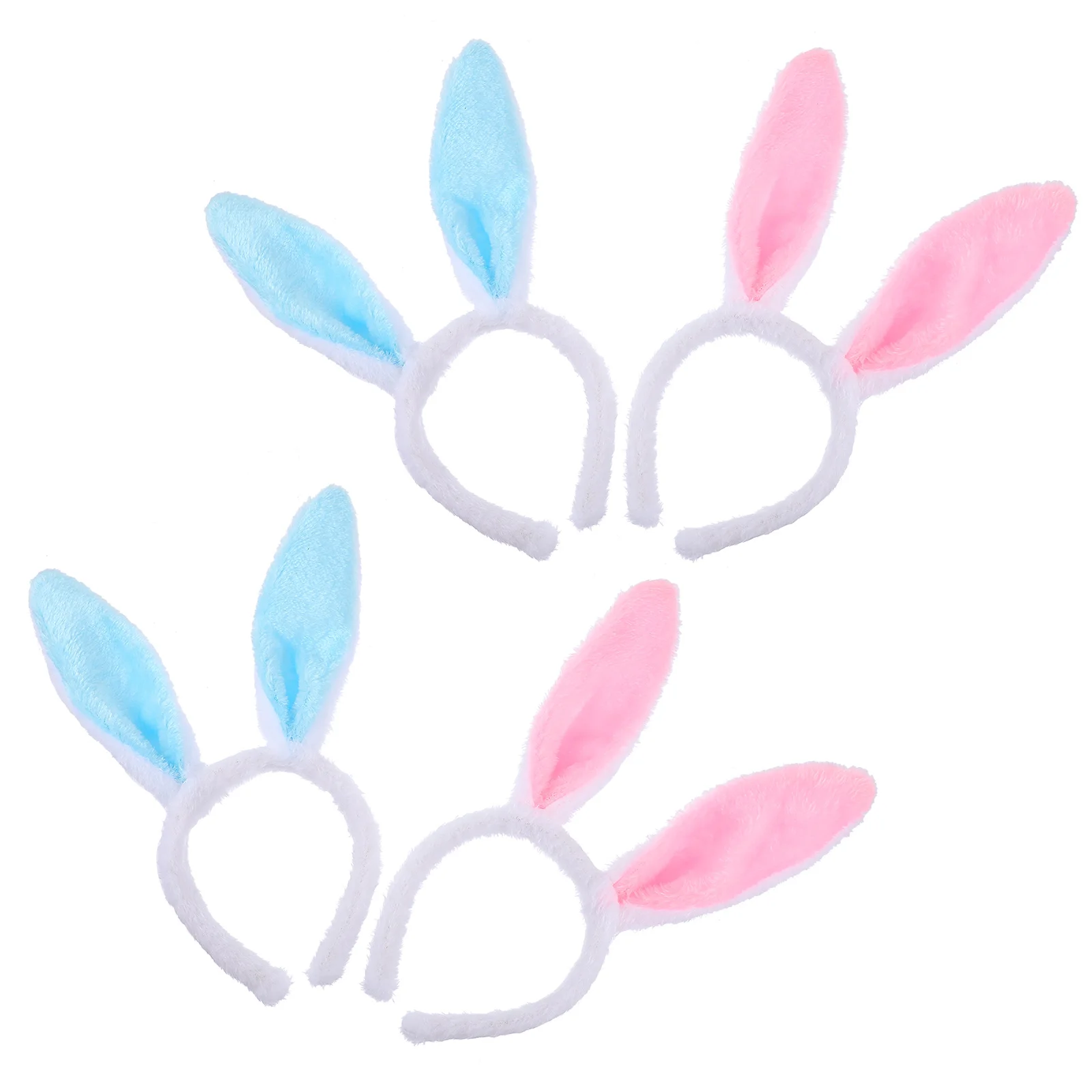 

4 Pcs Cosplay Bunny Headband Child Blue Stuffed Rabbit Ears Cloth Kid Headdress