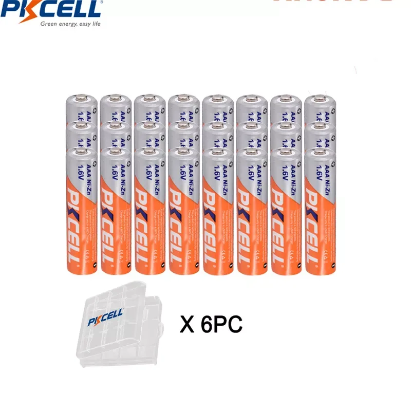 

Аккумуляторы PKCELL AAA NIZN 1,6 МВт/ч, В, 24 шт.