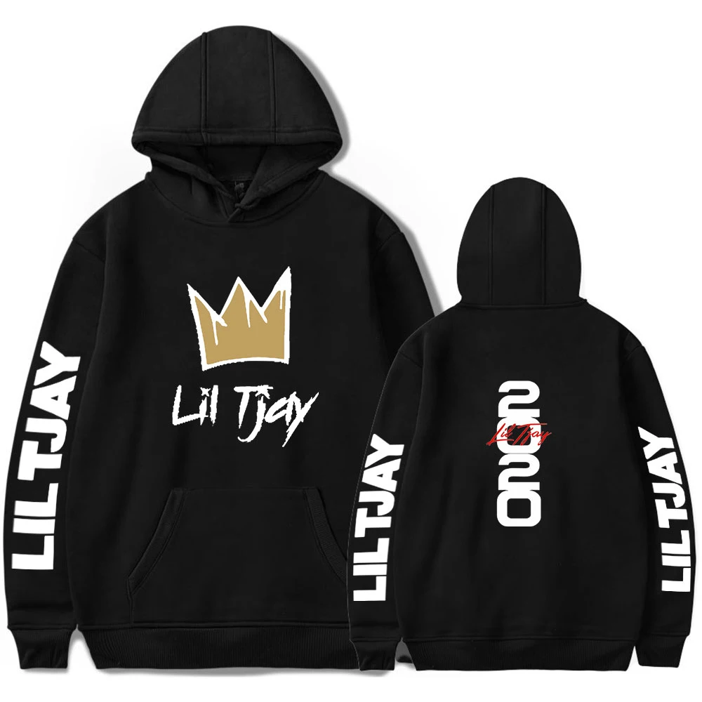 

Rapper Lil Tjay Hoodie Mens Casual Pullover women's Streetwear Sweatshirt Lil Tjay Tracksuit Oversized hooded clothes black tops