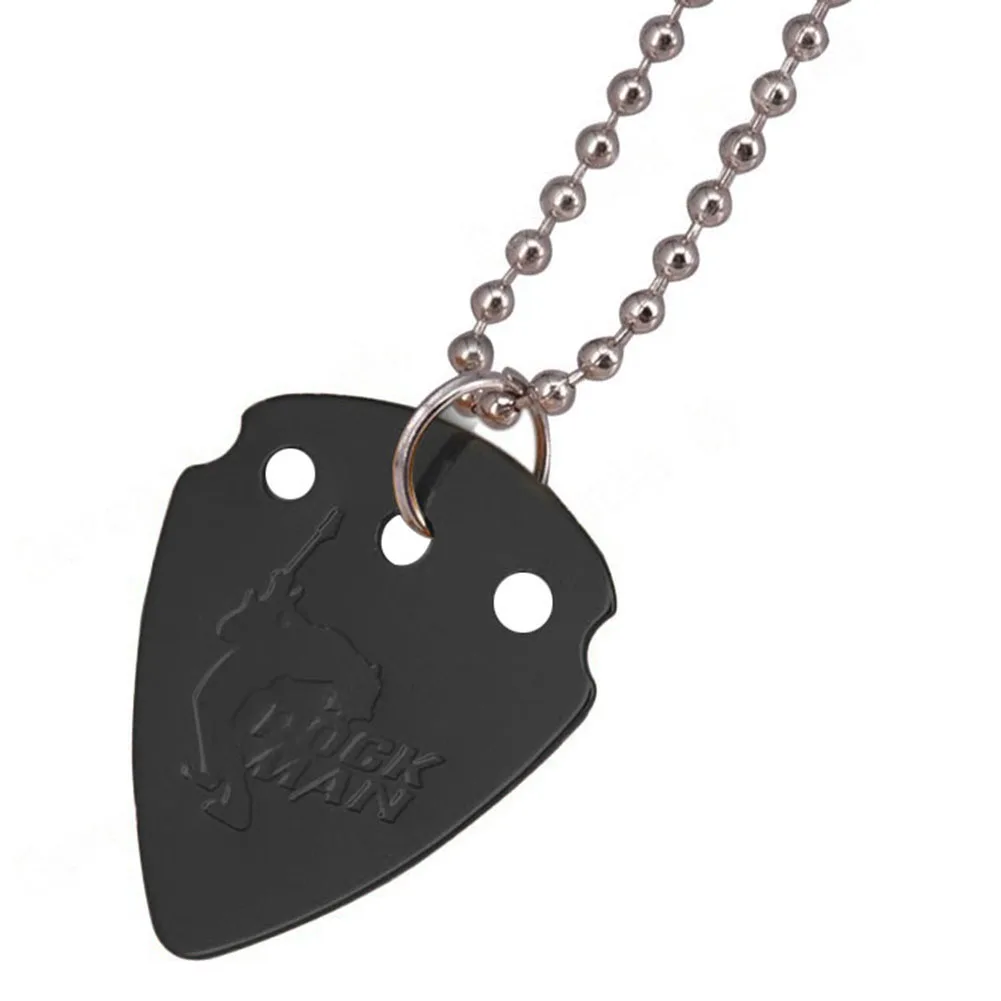 

Beautiful Daily Party Pick Necklace Accessories Aluminium Alloy Chain Etching Fashion Guitar Plectrum Lightweight