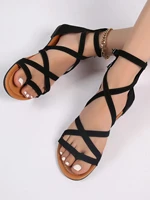 toe post cross strap sandals