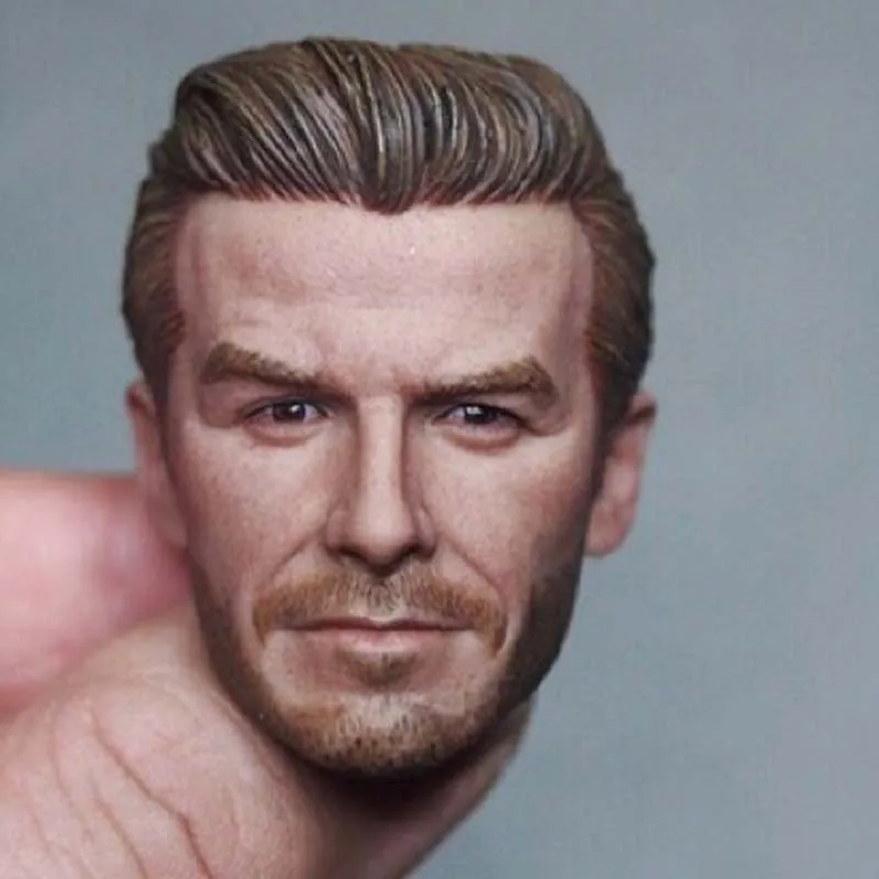 

THREEQ MG001 1/6 Scale Football Star Head Sculpt Middle Age David Beckham Head Carving for 12in Phicen Tbleague Action Figure