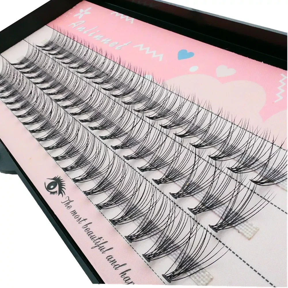 

60 Clusters/Box Cluster Eyelashes,Thick Individual Eyelash Extension Eyelashes Bunches Professional Makeup False Eyelashes