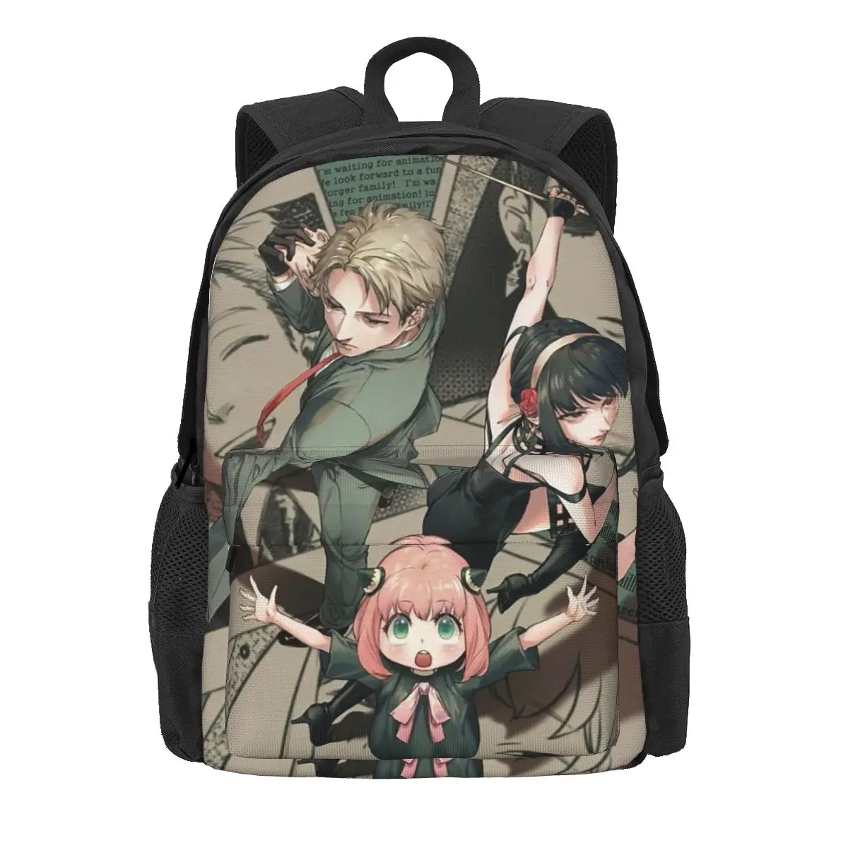 

Женский рюкзак из полиэстера, с принтом в виде подростков