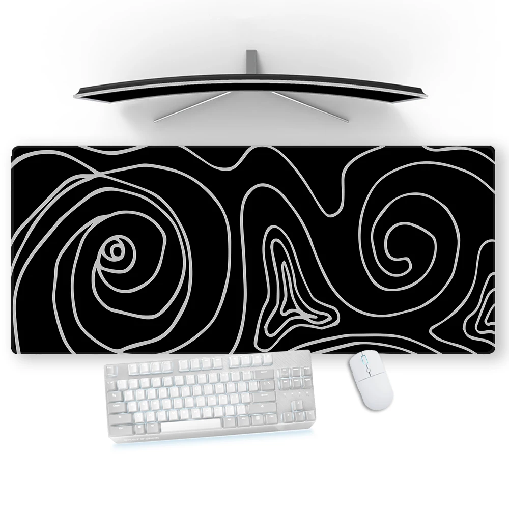 

Черный коврик для мыши, большой белый коврик, абстрактный Коврик для мыши, Настольный коврик для мыши 700x300, игровой коврик для мыши Xxxl, заготовки для сублимации 1000x500