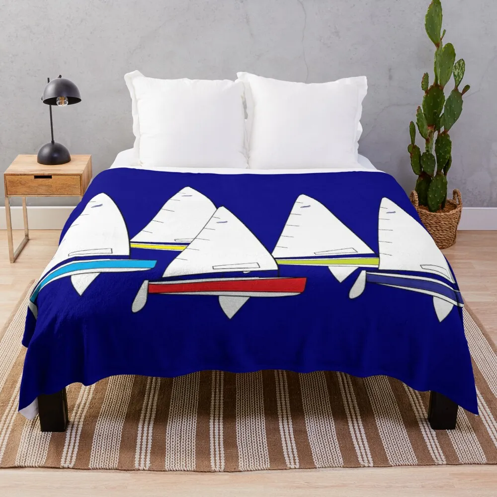 Покрывало для гонок на шхунах Finn Sailing Dinghies Racing Anime Blanket Bakugo Throw Luxury Chenille Fluffy.