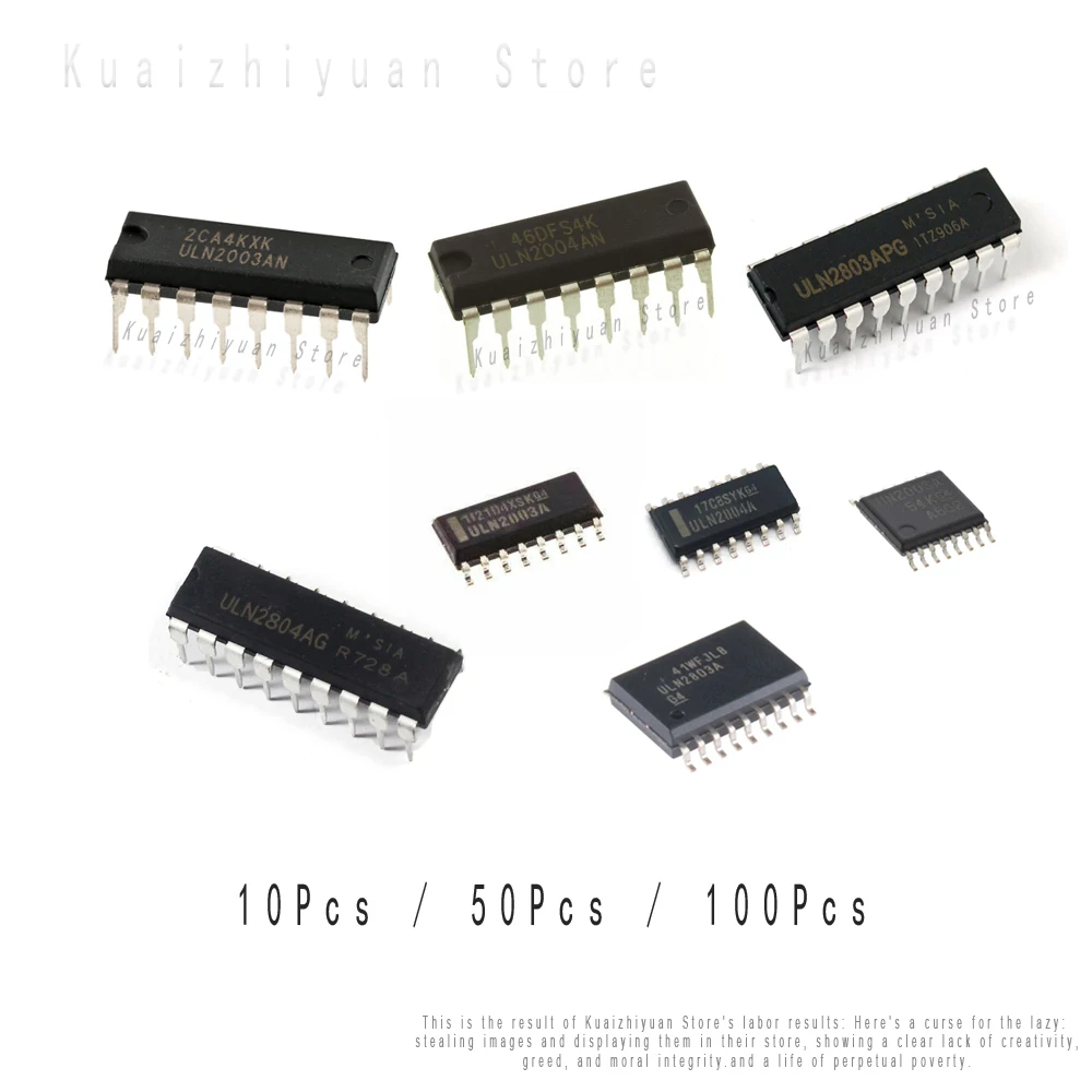 10 шт., ULN2003AN DIP-16 ULN2003 ULN2003APG DIP uln2003адр ULN2004AN uln2004адр ULN2004 ULN2003AIPWR ULN2003A ULN2803 ULN2803APG