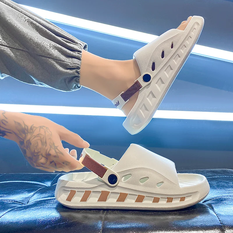 Мужские летние босоножки повседневные дизайнерские шлепанцы для мальчиков
