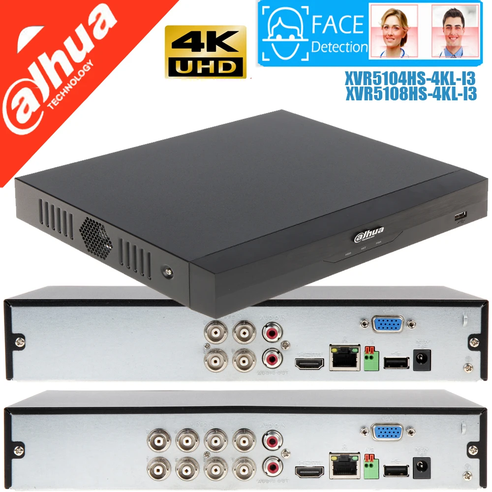 

Original Dahua AI DVR video recorder XVR 4CH XVR5104HS-4KL-I3 8CH XVR5104HS-4KL-I3 4K 8MP HDCVI/ AHD/TVI/CVBS/IP Camera