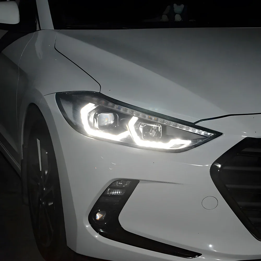 Автомобильные передние фонари для Hyundai Elantra 2016-2020 светодиодные автомобильные
