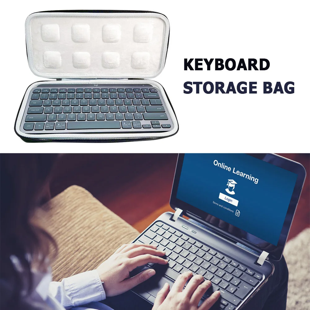Портативный жесткий чехол с клавиатурой для Logitech MX Keys Мини сумка на молнии
