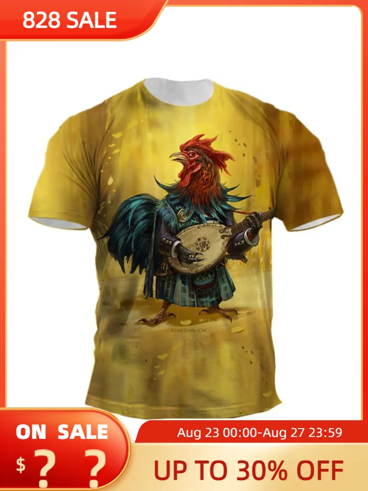 

Забавная футболка для мужчин, футболки с рисунком курицы, топы с животными, летняя повседневная мужская одежда с коротким рукавом, блузка оверсайз, праздничные рубашки
