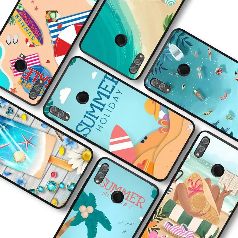 

summer Beach Phone Case For Huawei Honor V30 30 9X 7A Pro View 20 10 9 Lite 10I 8C 8X 5A Play Cover