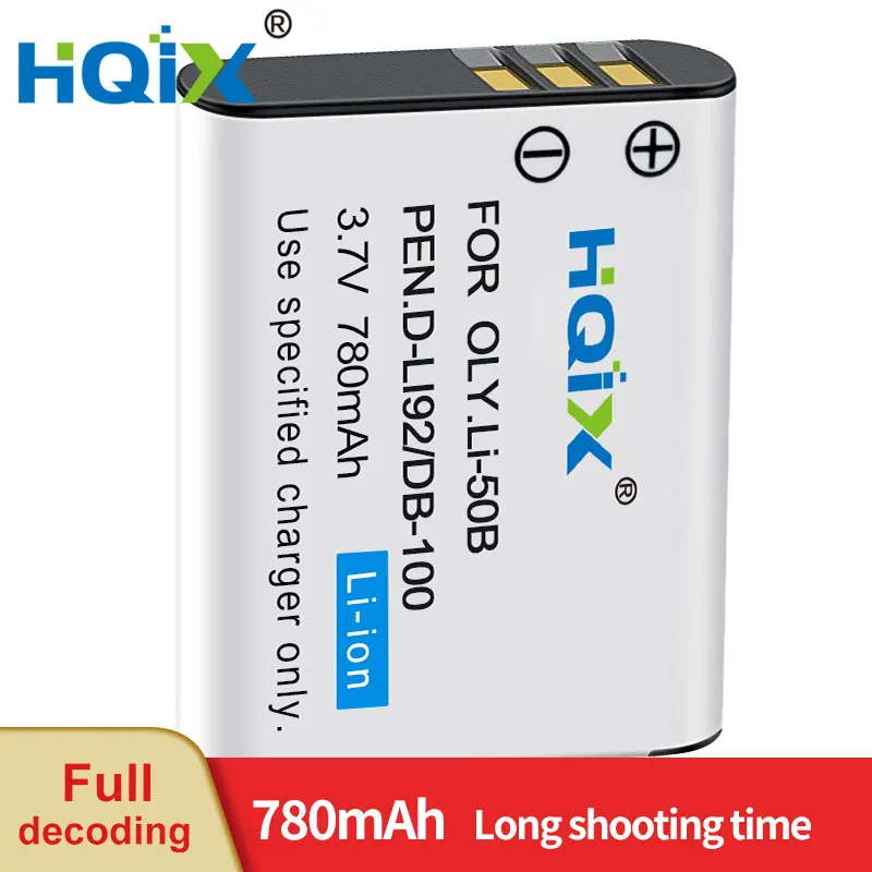 

HQIX for Ricoh WG-CX3 CX6 30 CX4 CX5 30W 20 4 Camera DB-100 Charger Battery