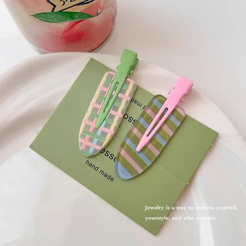 2 шт./компл., милые разноцветные плоские заколки с фруктами без отступов для женщин и девочек, милые заколки для волос, заколки, модные аксессуары для волос