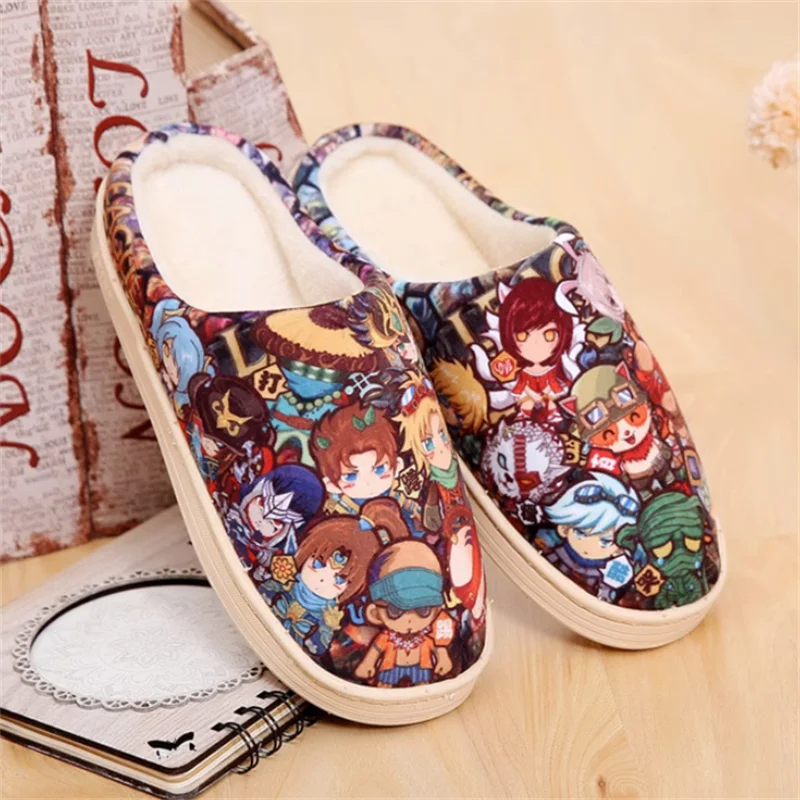 

Game LOL Teemo Cosplay Slippers Adult Unisex Cotton Family Shoes Gift