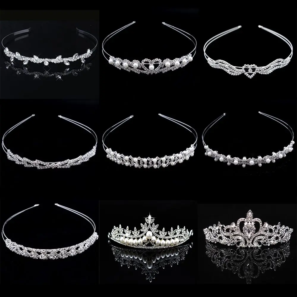 

Fashion Princess Crystal Tiaras Crowns Headband Kid Girls Love Bridal Prom Crown Wedding Party Accessiories Hair Jewelry