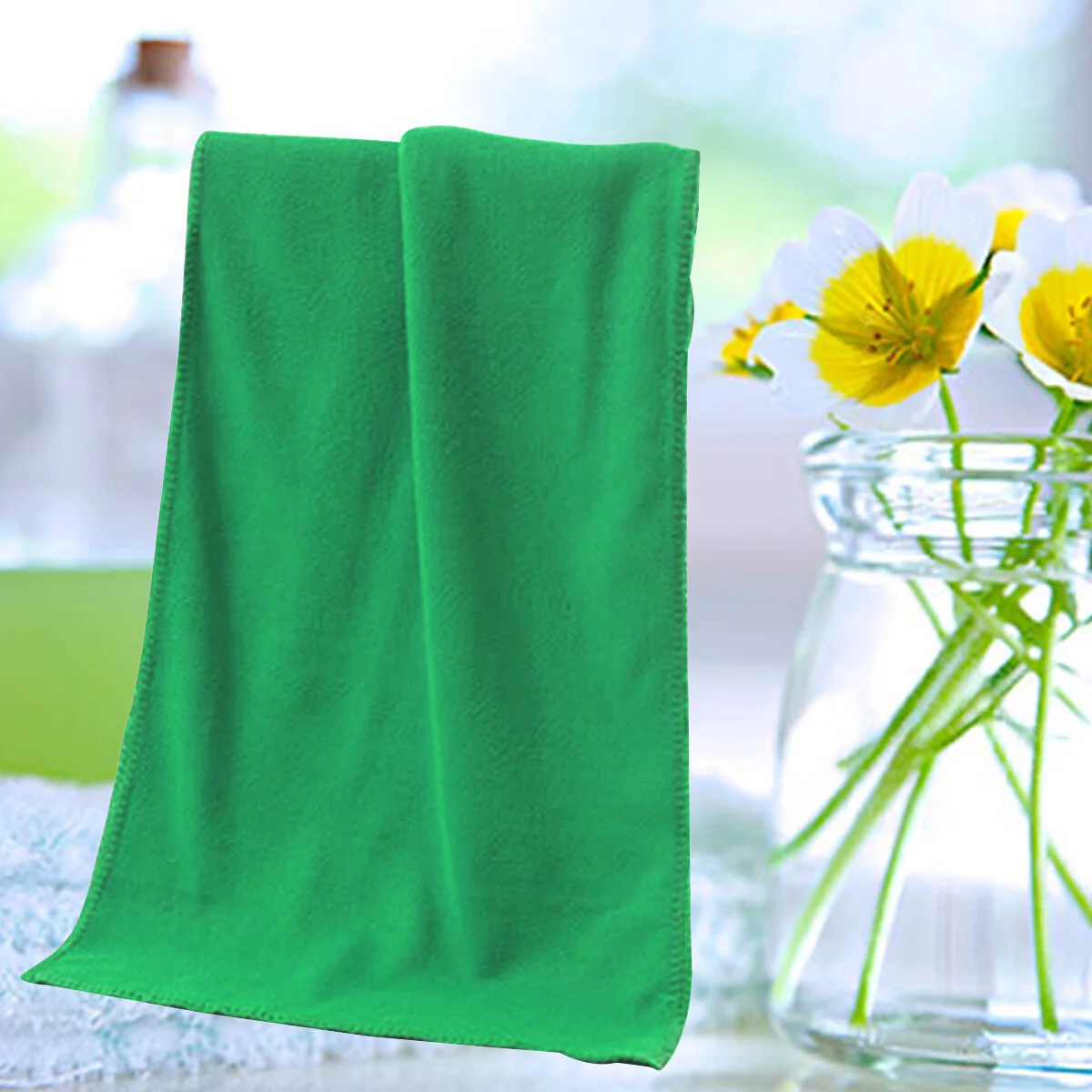 

5Pcs 30x70cm Microfiber Cleaning Cloth Car Wash Towel Rags Kitchen Dish Towel Drying Absorber Household Cleaner for Polishing