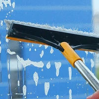floor scrub brush 2 in 1 long handle wiper stiff bristle window cleaning