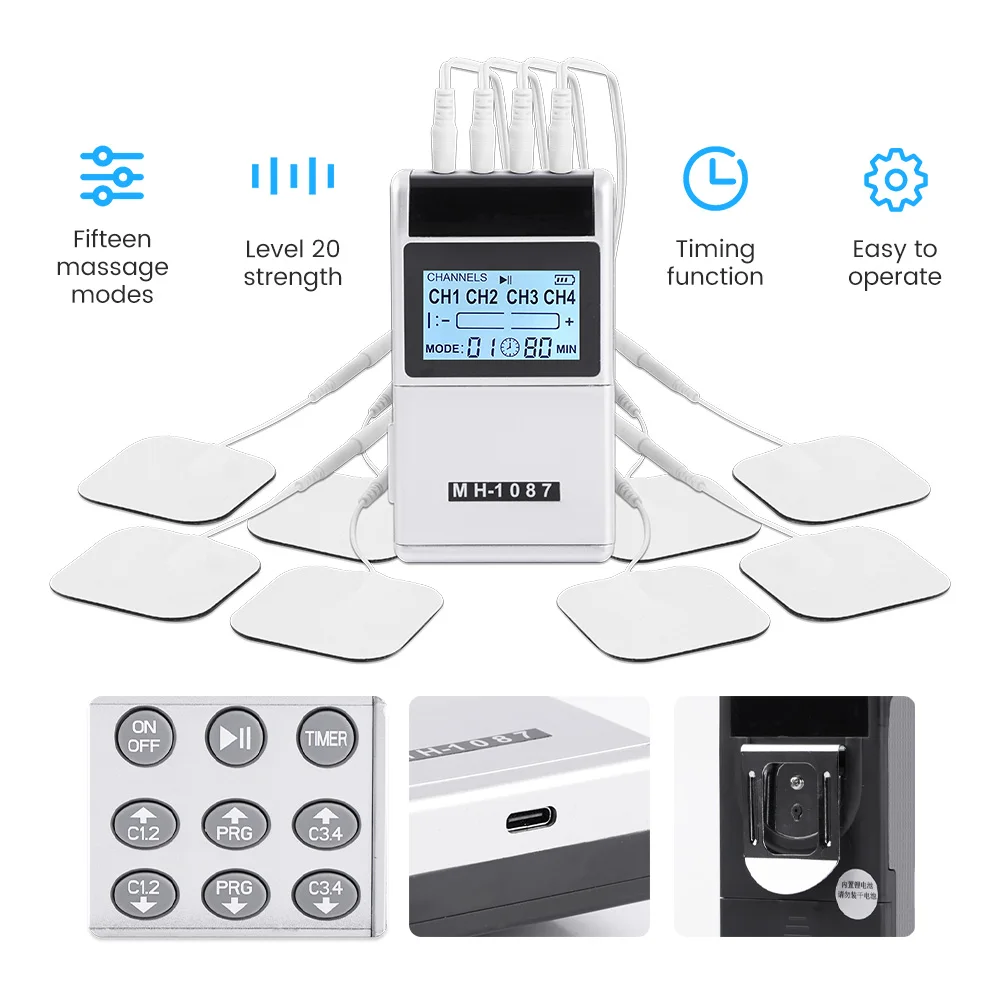 Профессиональный массажный игла PMS стимулятор мышц TENS физиотерапия пульс EMS