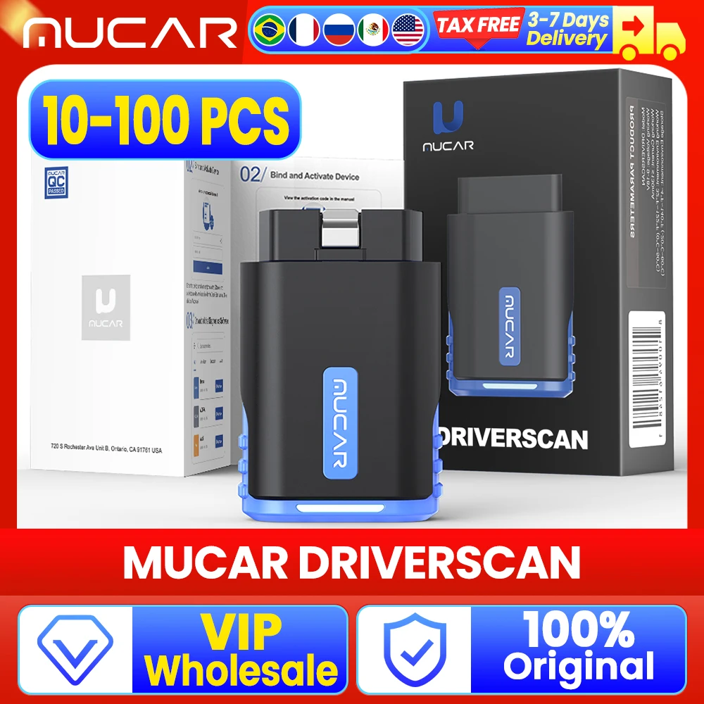 Диагностический сканер MUCAR DriverScan 10-100 шт. стандарт OBD Bluetooth