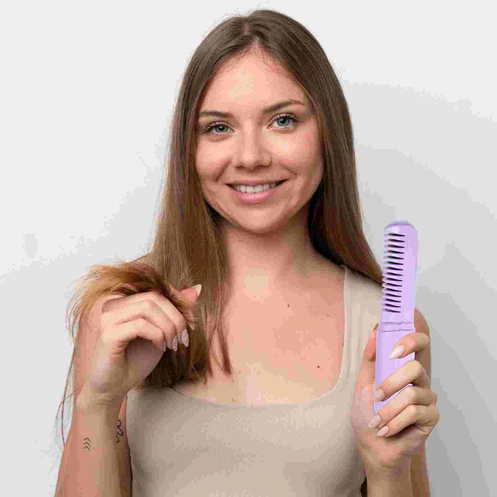 USB расческа для выпрямления волос Горячая выпрямитель портативный нагреваемый