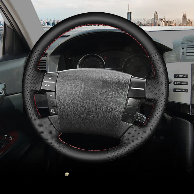 

Подходит для Toyota Reiz 2005 2006 2007 2008 2009 прошитый вручную кожаный чехол на руль