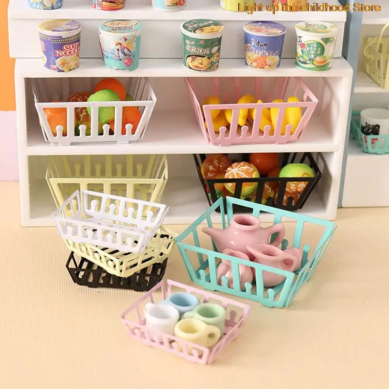 

1:12 Кукольный домик, мини ручная корзина, еда, фрукты, овощи, искусственное украшение, игрушка, кукольный домик, полка для хранения, новинка