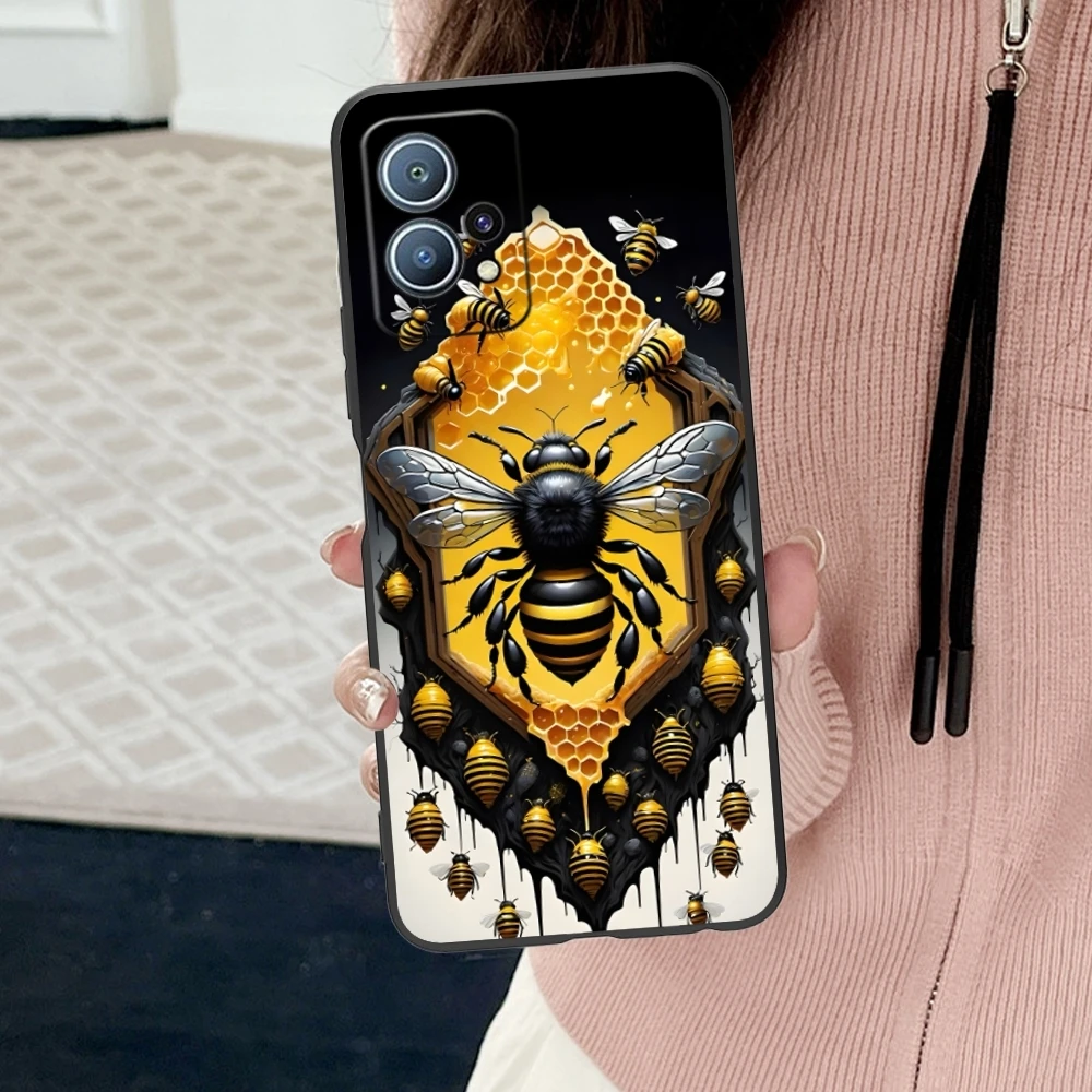 Чехол для мобильного телефона Bee Beehive Huawei P60 P50 P40 P30 P20 P10 P9 P8 Pro Lite Plus черный мягкий