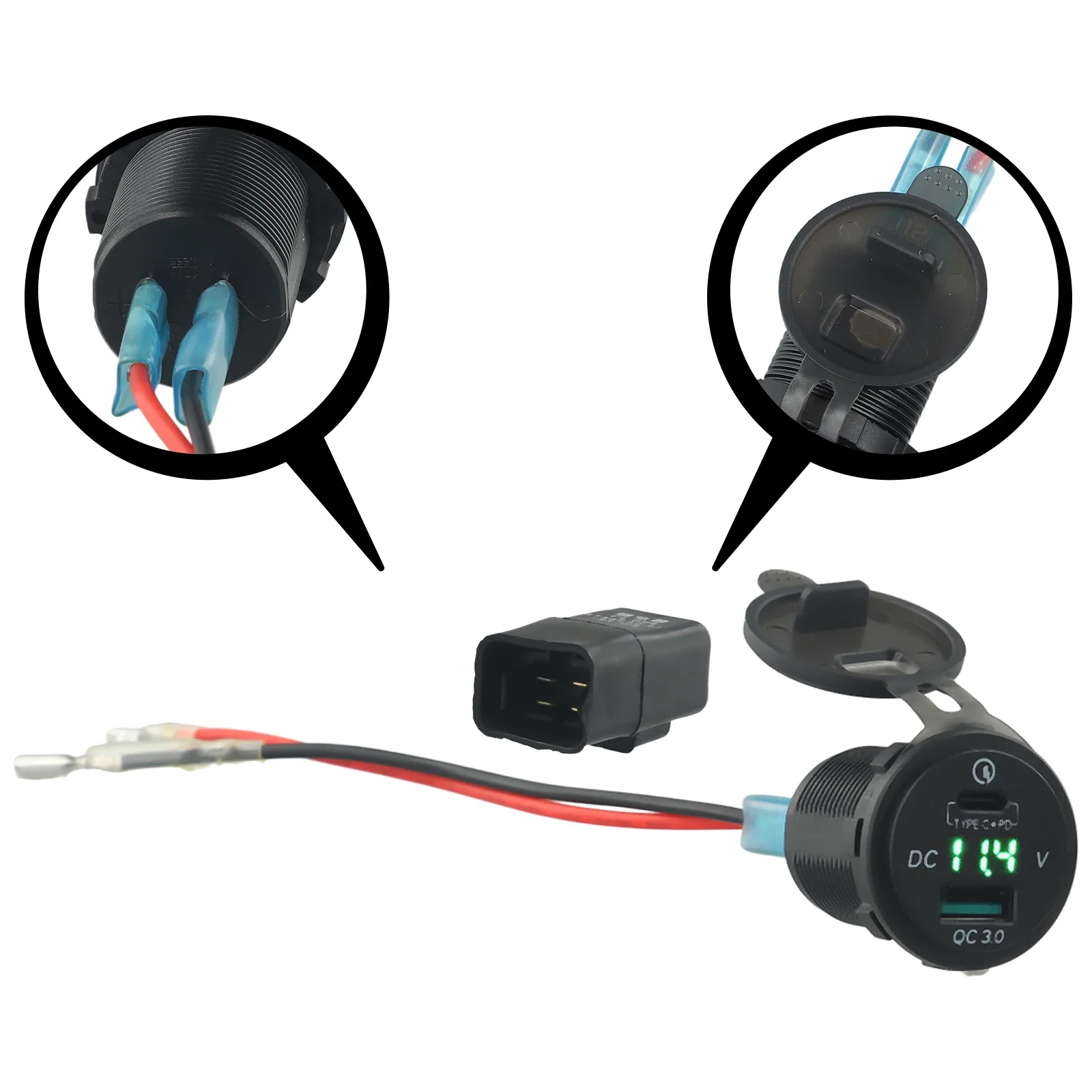 Быстрое зарядное устройство USB QC3.0 для мотоцикла Versys650 1000 VersysX300 Ninja400 650