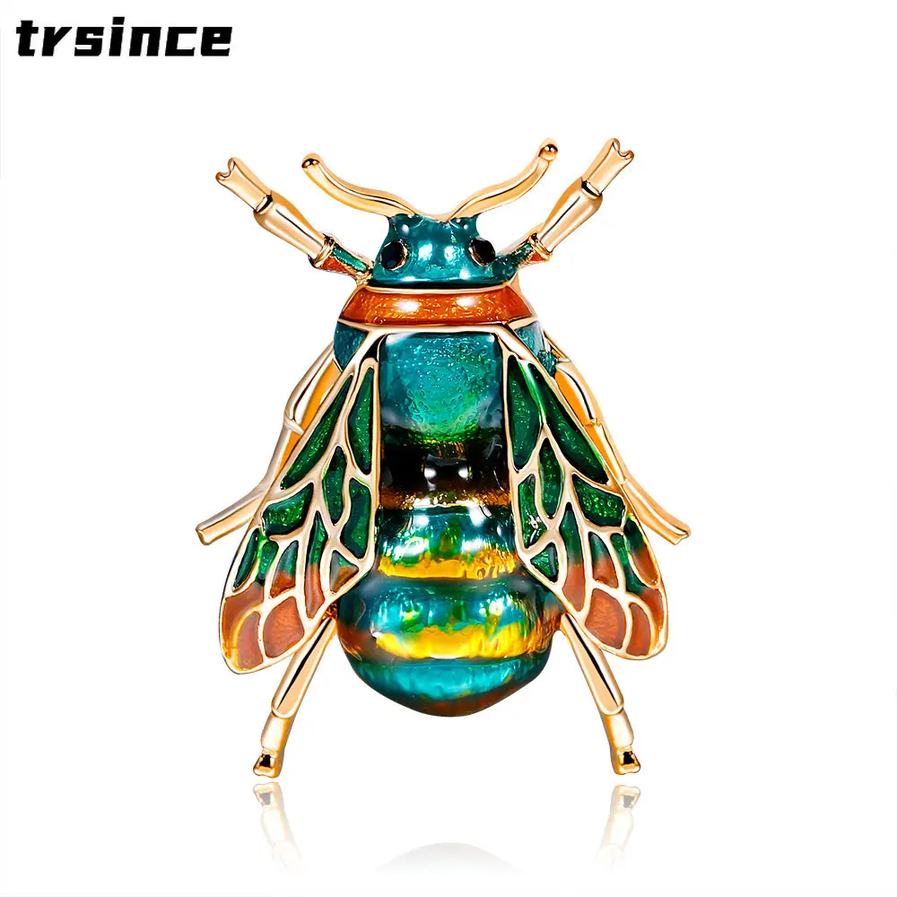 

Fashion Drip Oil Insect Brooch Exquisite Cute Beetle Bee Brooches Pins Women's Coat Corsage Men's Suit Lapel Pin Clothing Badges