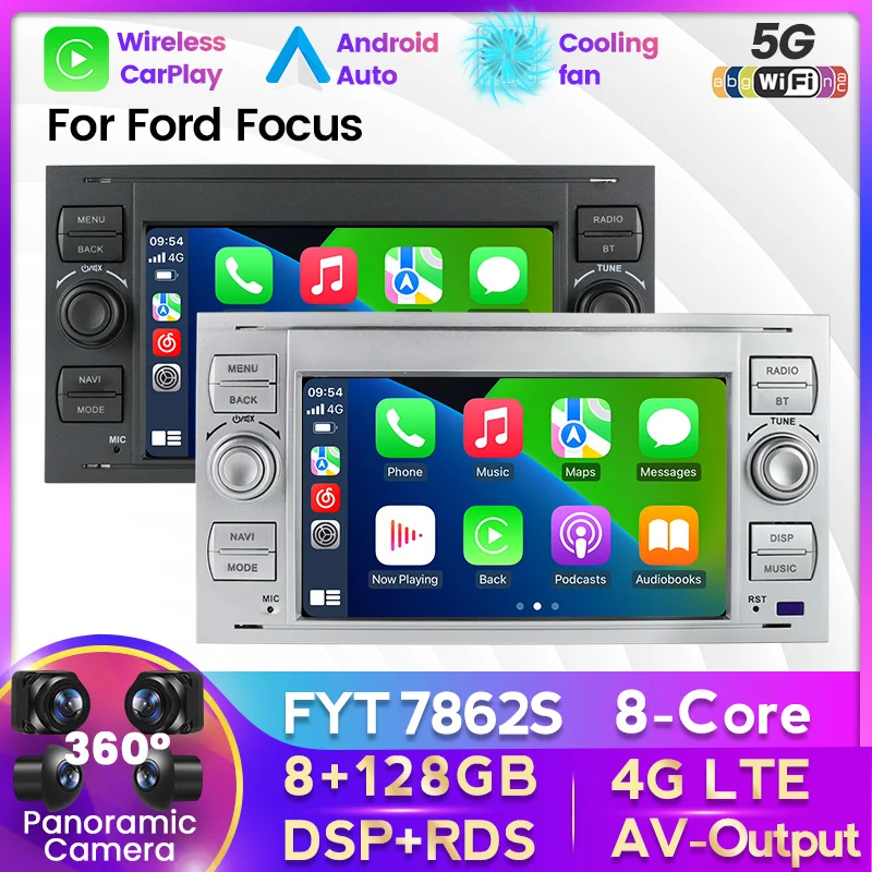 Автомагнитола Carplay для Ford Mondeo S-max Focus 2
