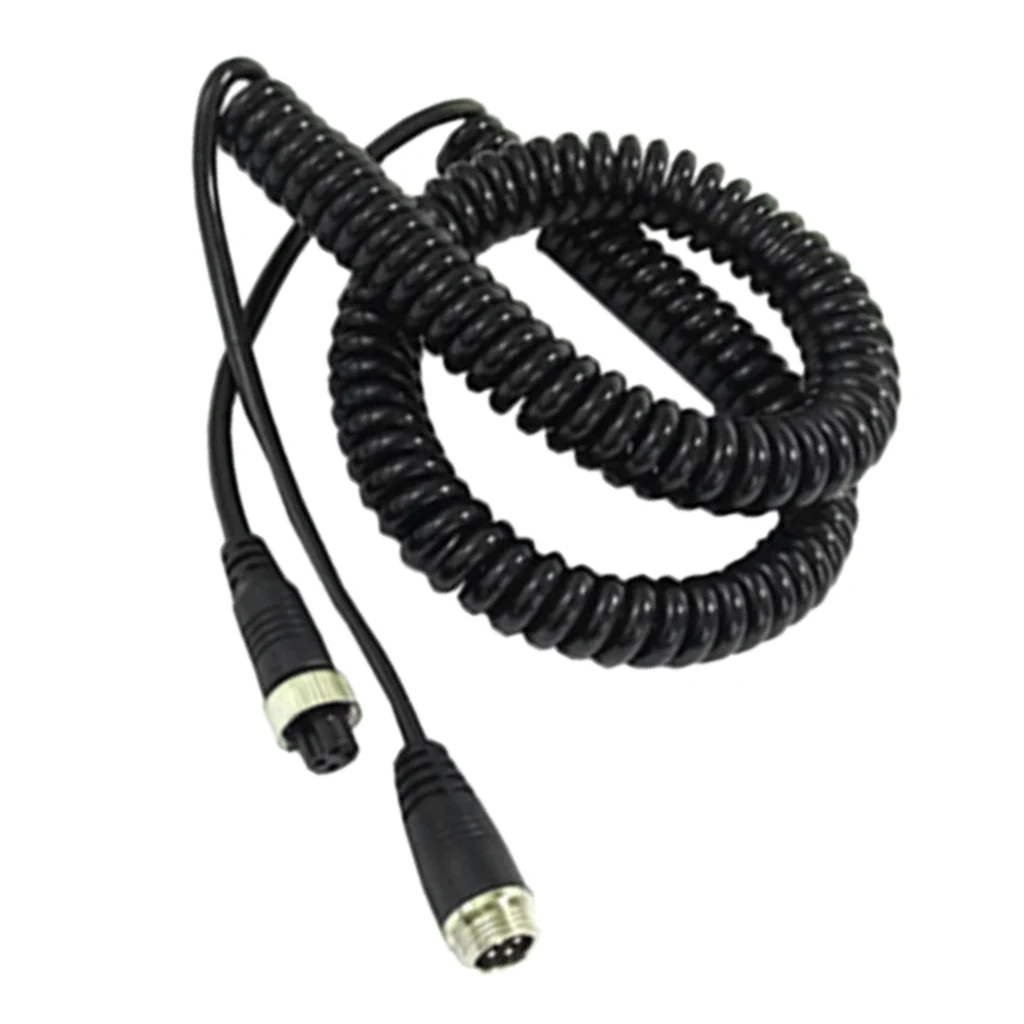 

Universal 4 Pin Car Video Rearview Camera Extension Line Spring Cable,