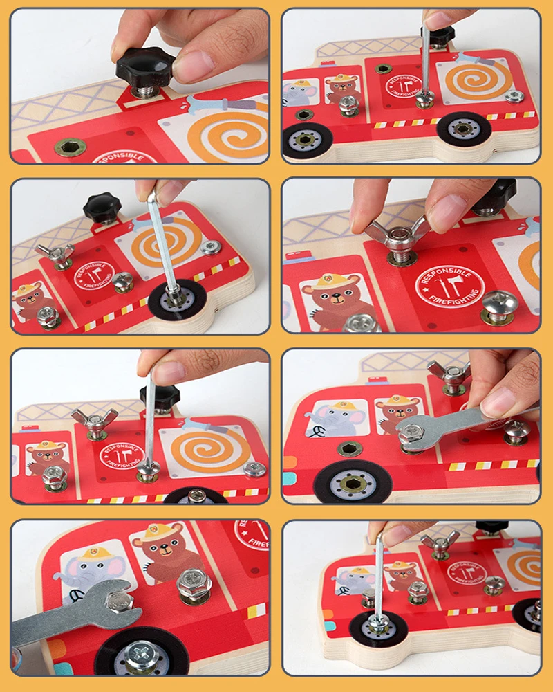 Игрушечная машинка Монтессори деревянная доска для отвертки базовые навыки