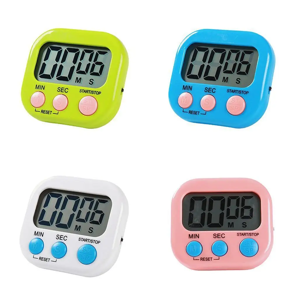 digital timer big screen timer magnetic lcd kitchen countdown timer alarm stand kitchen timer practical cooking alarm clock free global shipping
