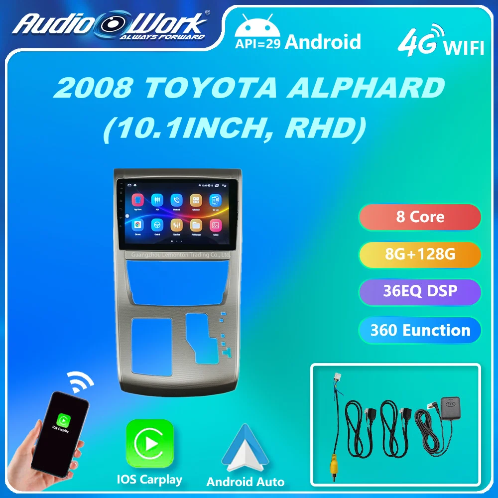 Android для TOYOTA Alphard 20 серии Vellfire 2008-2014 автомобильное радио мультимедийный плеер