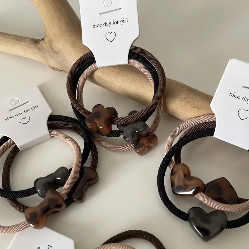 Корейская веревка с головой леопарда темперамент простое акриловое кольцо для