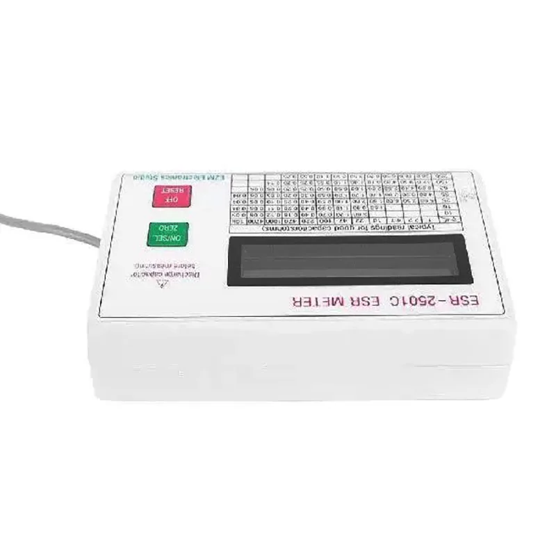 ESR-2501C Онлайн-тестер емкости ESR ЖК-дисплей Ремешок Тестовый провод с зажимом