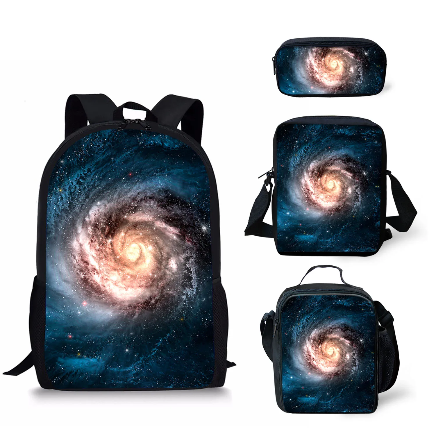 Школьный рюкзак с рисунком звездного неба, большой вместимости