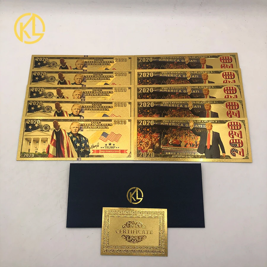 

10pcs/lot President Joe Biden election gold Banknotes We trust in gold Collection and fans gifts