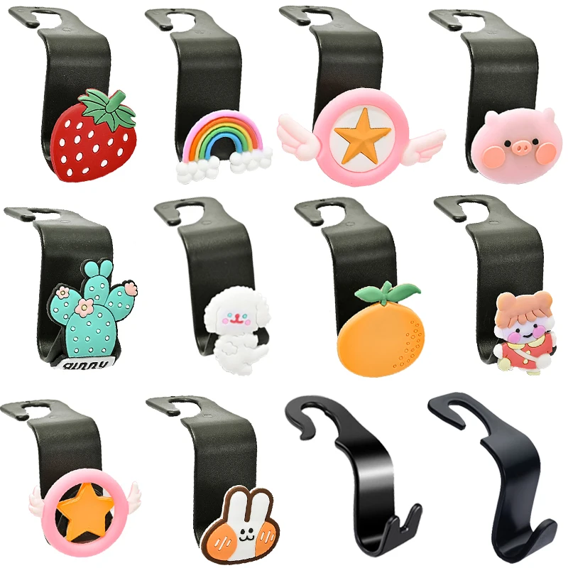 

Car Seat Back Hook Hanger Creative Cute Hanging Hooks Storage Holder Duarable Mount Bearing 20kg Auto Interior Accessories
