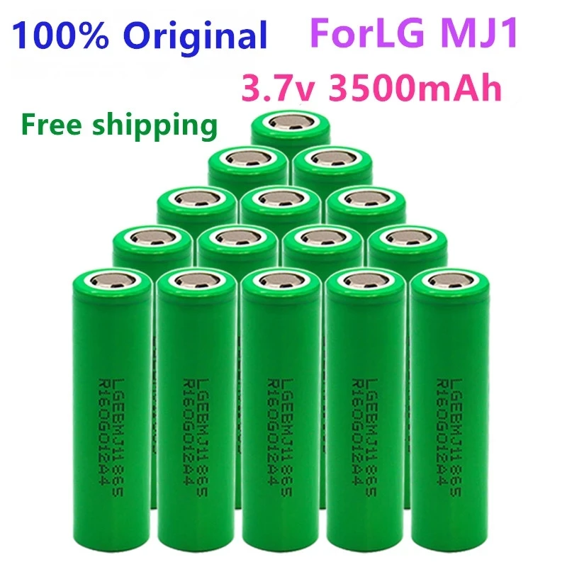 

1-10PCS 100% Original MJ1 3.7 v 3500 mah 18650 Lithium Rechargeable Battery For Flashlight batteries for LG MJ1 3500mah battery