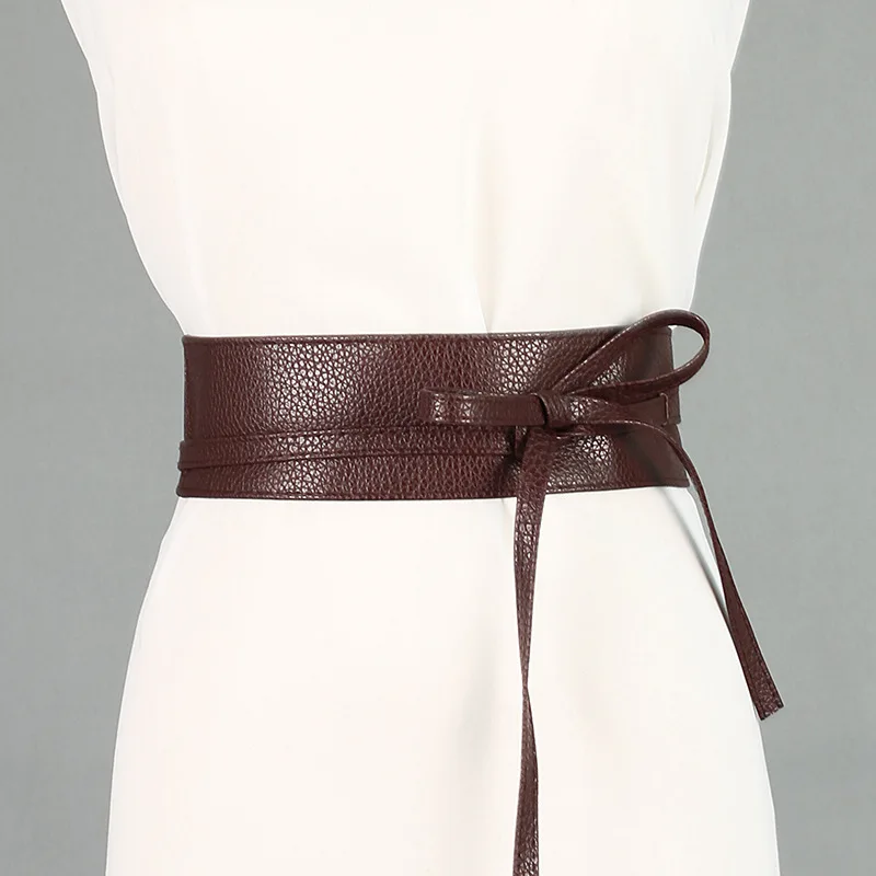 

Fashion Wide Belts for Women New Style Fashion Self Tie Bowknot Female Strap Female Skirt Belts All-match Belts