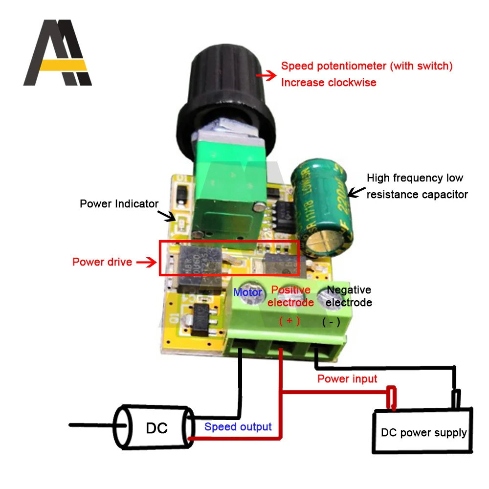 5 В-30 в 6 А PWM DC регулятор щеточного двигателя 120 Вт 12 кГц 5 В-30 в 6 А PWM DC регулятор щеточного двигателя 120 Вт 12 кГц