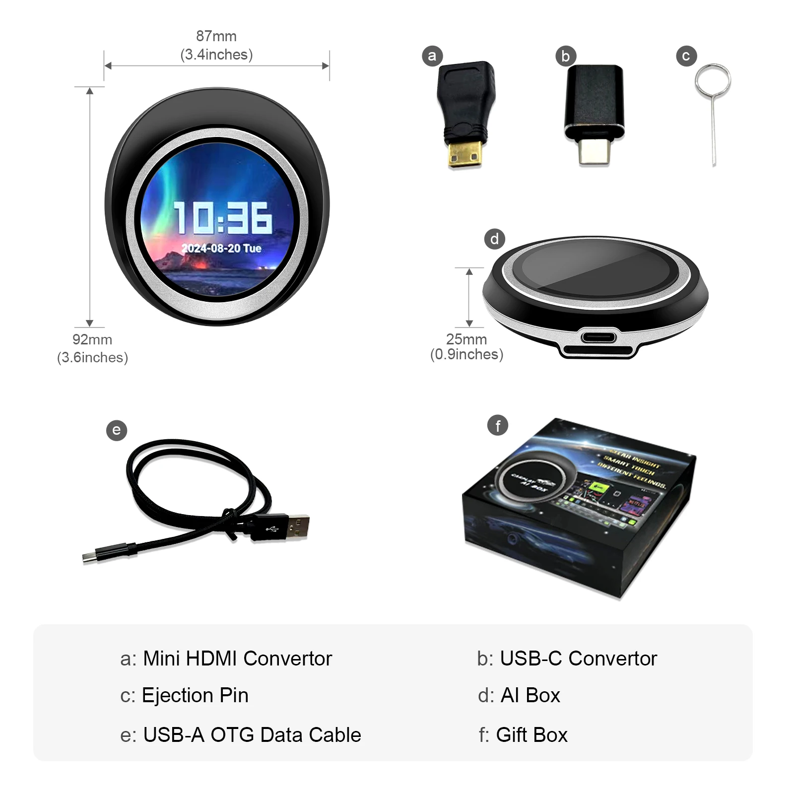 EXPLOTER ApplePie Touch CarPlay AI Box для OEM-проводной Apple Carplay, 2,1-дюймовая HD-сенсорная панель, Android 13, Dual WiFi, 4G SIM-карта HDMI (art.: 3920ca6741614) - 3920ca6741614