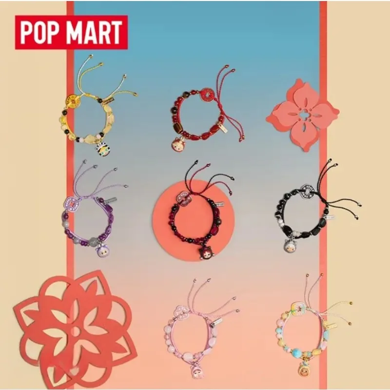 Фото Браслет POPMART Labubu Have A Good Run Series, изысканный декоративный модный слепая коробка, предметы интерьера, периферийные изделия, подарки на день рождения №5