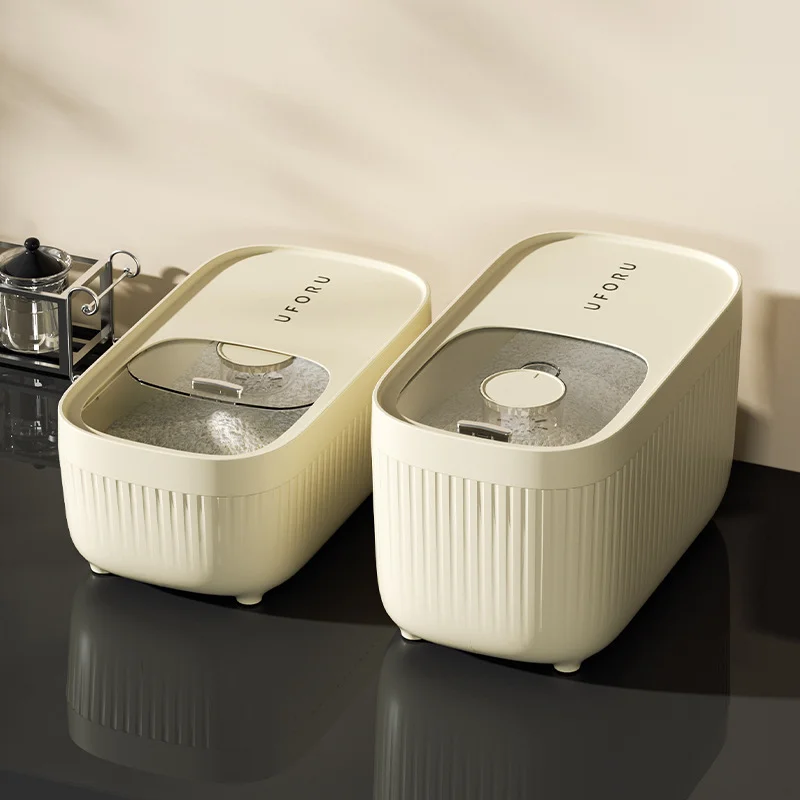 

Kitchen Storage Bucket, Insect Light Household Storage Rice Luxury Grain Proof and Moisture Tank Graduated Rice and Flour Sealed