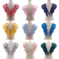 1pair diy embroidered fake collar lace mesh wing pattern back collar polyester embroidered corsage fashion