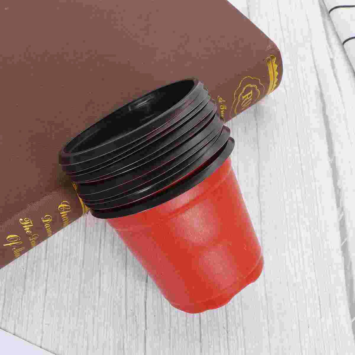 

50pcs Flower Vase Dark Red Flower Pot Round Container Garden Bonsai Pot Indoor Outdoor Flower Planter 100x85x95mm